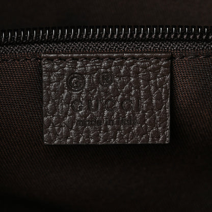 Gucci Monogram Dollar Calfskin Boston Duffle Bag Beige Ebony Testa di Moro Marrone Scuro 5 of 9