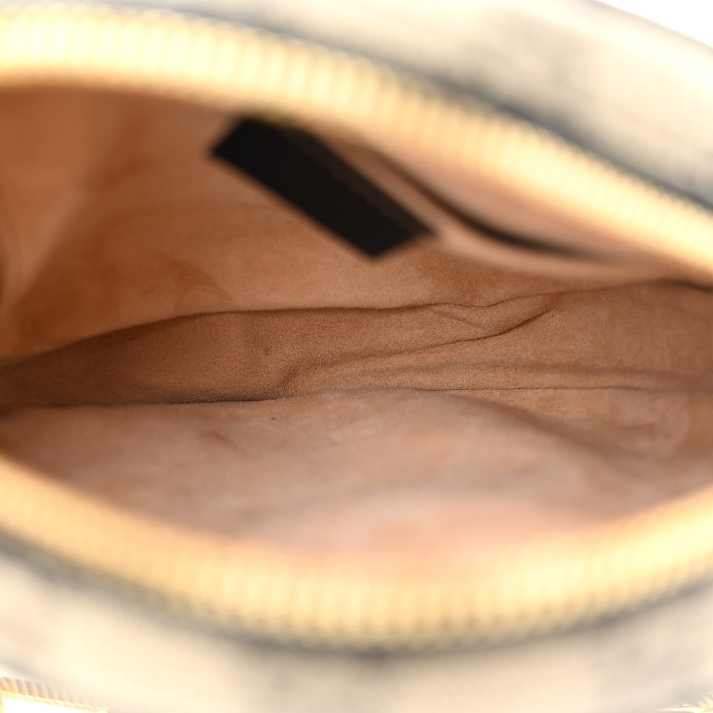 GG Supreme Monogram Patchwork Cat Round Shoulder Bag White Beige