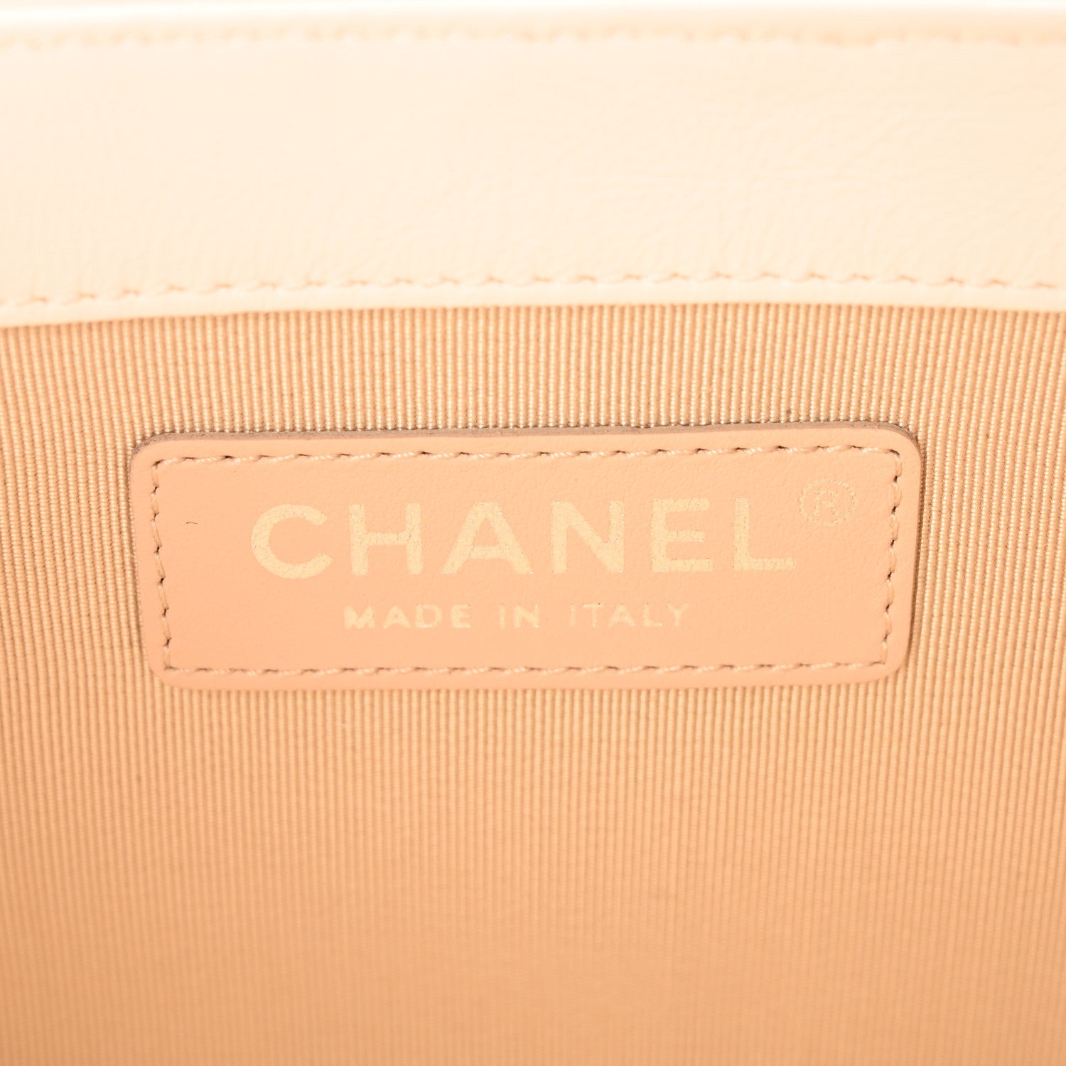 Chanel Calfskin Raffia Small Vanity Case Bag White Beige 6 of 11