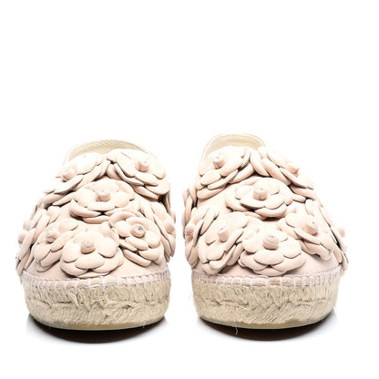 Chanel Suede Camellia CC Espadrilles 39 Pink 2 of 10
