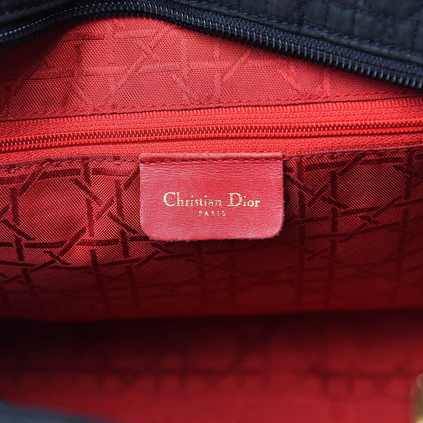 Nylon Cannage Large Lady Dior Black