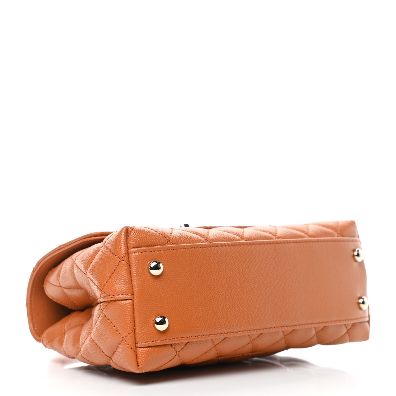 Chanel Caviar Quilted Mini Coco Handle Flap Light Brown 3 of 4
