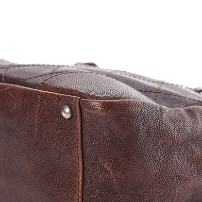 Chanel Distressed Caviar Outdoor Ligne Tote Brown 12 of 17