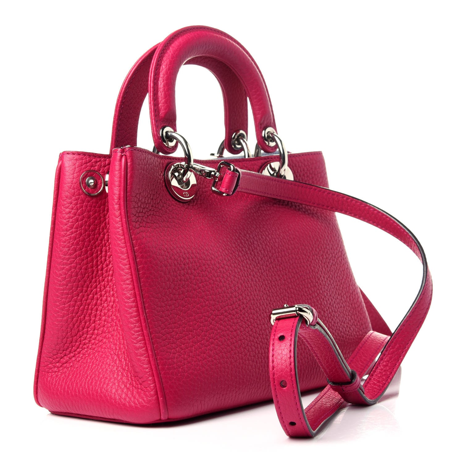 Christian Dior Calfskin Mini Diorissimo Tote Pink 4 of 12