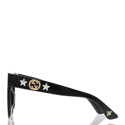 Gucci Round Frame Star Sunglasses GG0208S Black 3 of 8
