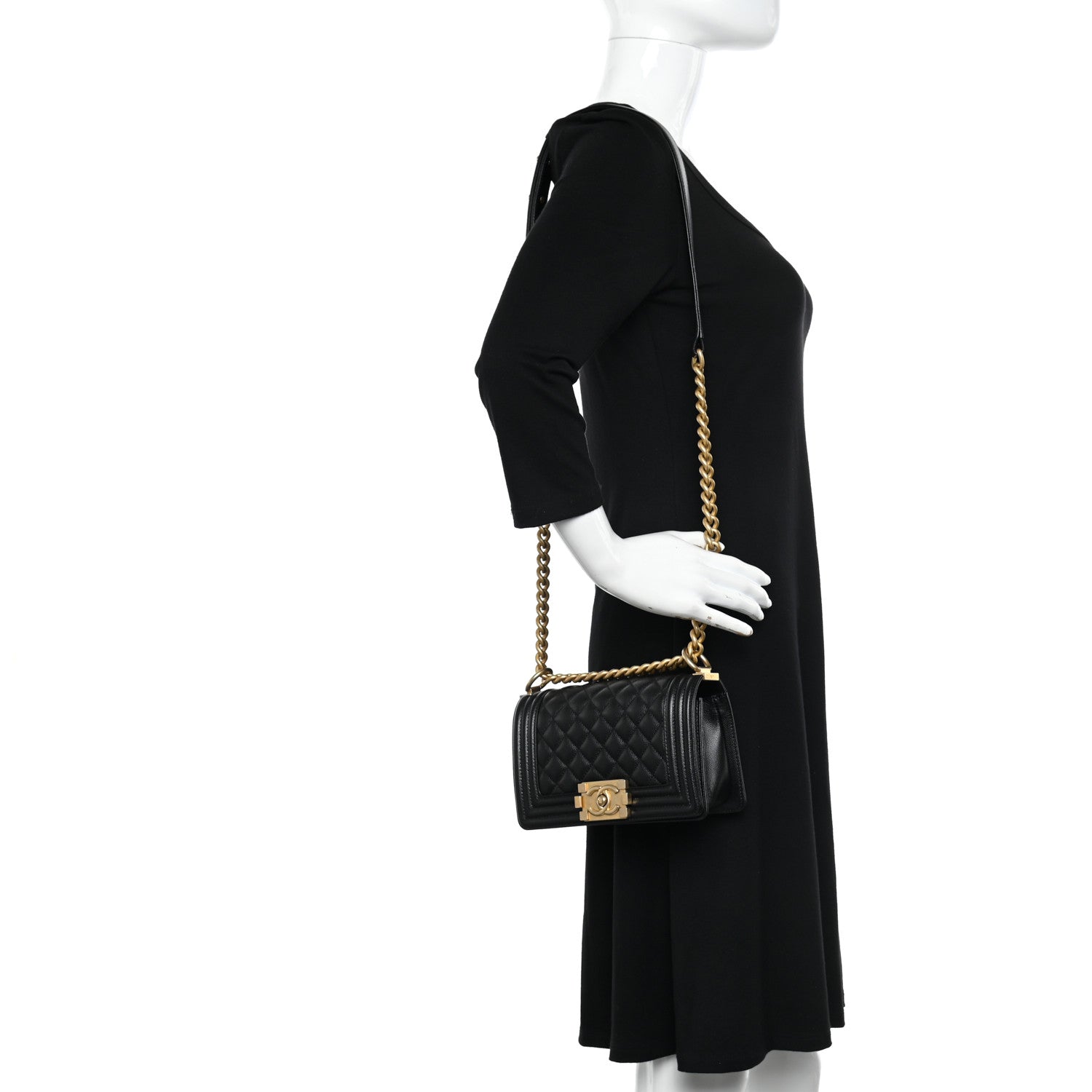 Chanel Caviar Quilted Small Boy Flap Black 2 of 11
