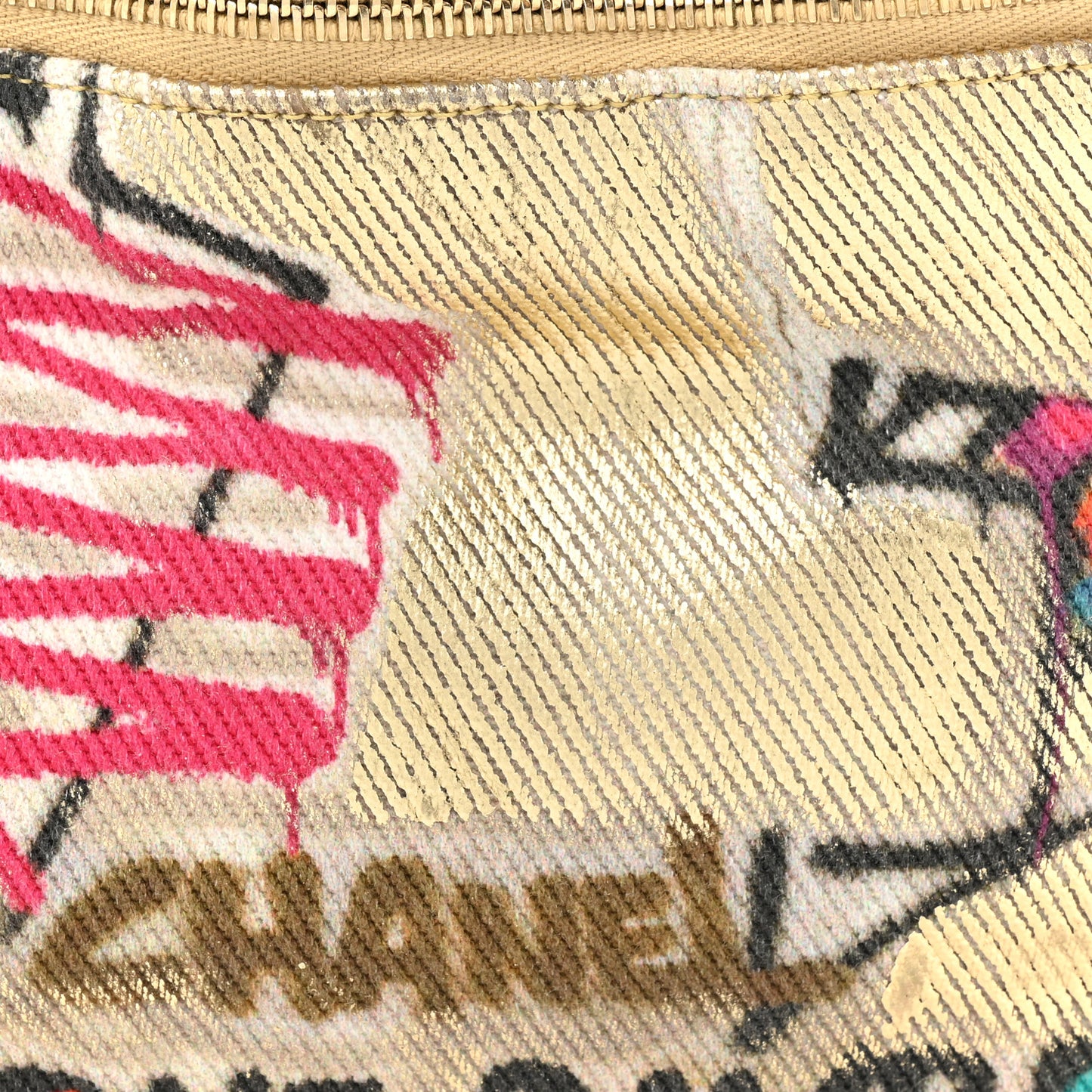 Graffiti Printed Canvas Street Spirit Waist Belt Bag Multicolor