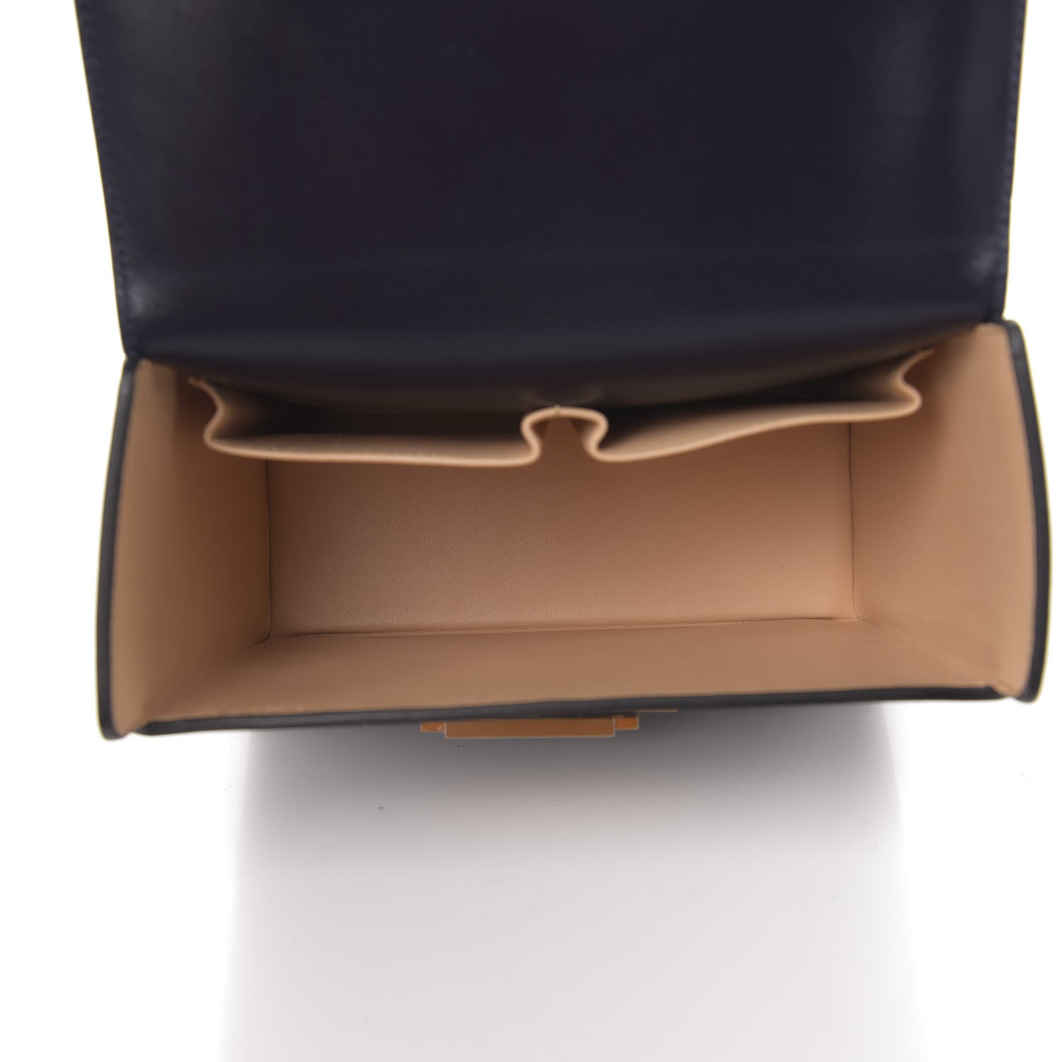 Hermes Villandry Calfskin Cinhetic Boxy Top Handle Bag Bleu Nuit 6 of 12