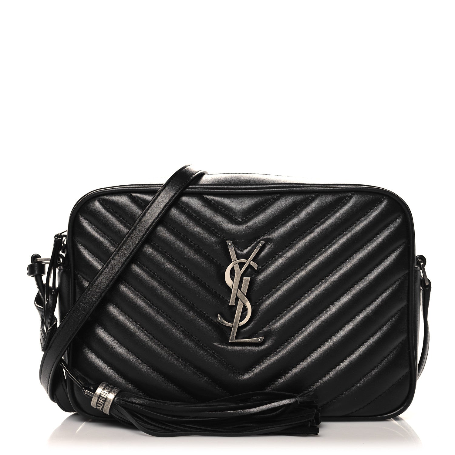 Saint Laurent Calfskin Matelasse Monogram Lou Camera Bag Black 1 of 10