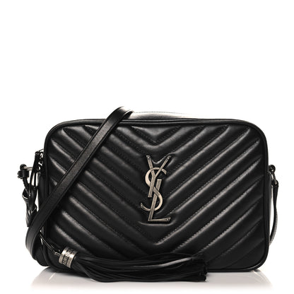 Saint Laurent Calfskin Matelasse Monogram Lou Camera Bag Black 1 of 10