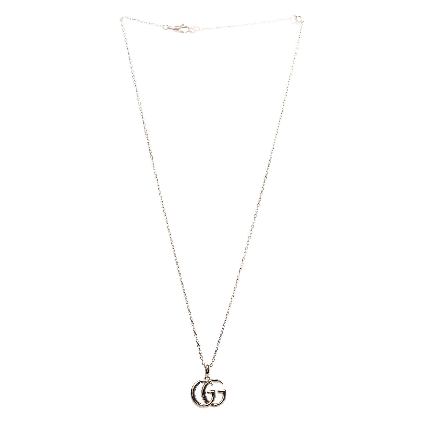 18K Yellow Gold Running G Pendant Necklace