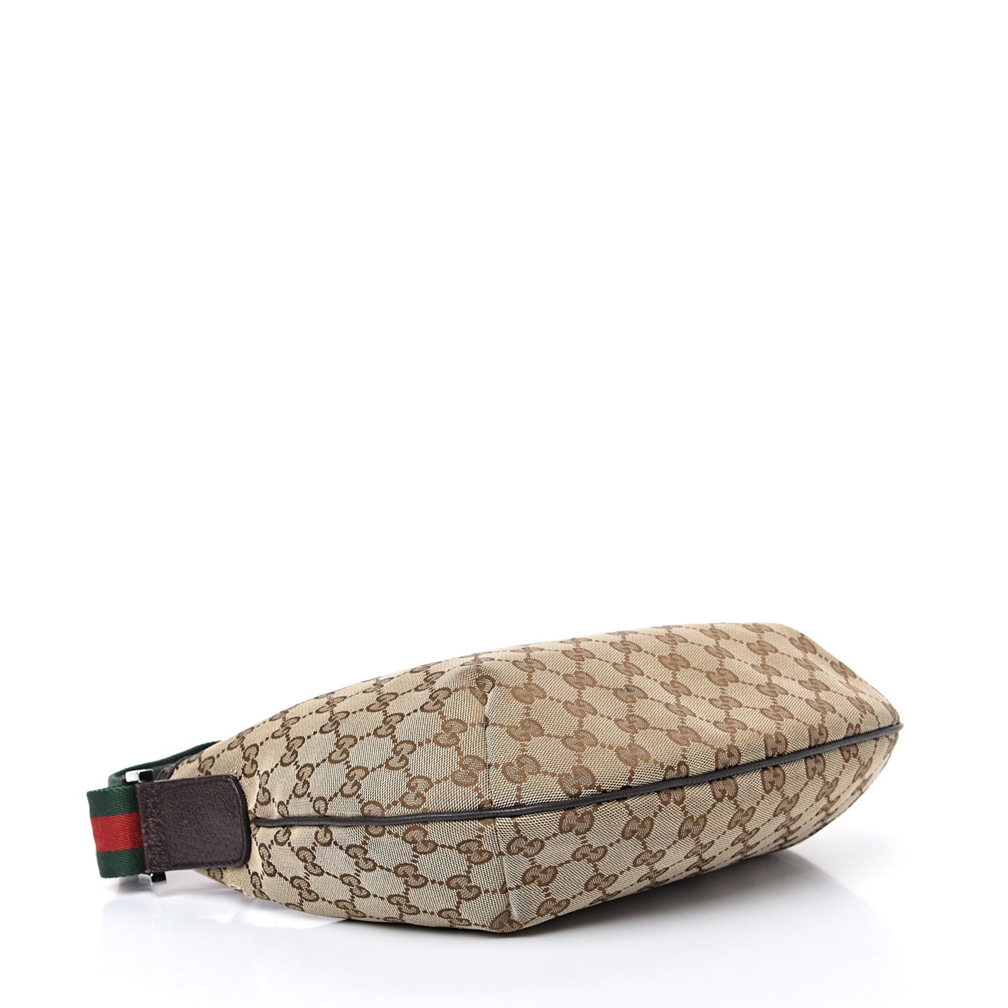 Monogram Web Medium Half Moon Hobo Dark Brown