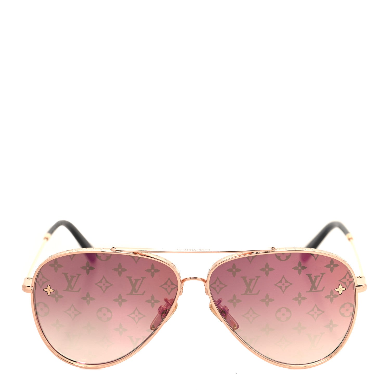 Louis Vuitton Metal Monogram The LV Pilot Sunglasses Z1781U Gradient Pink 2 of 7