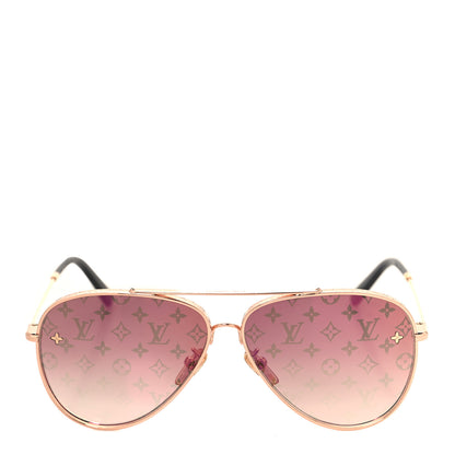 Louis Vuitton Metal Monogram The LV Pilot Sunglasses Z1781U Gradient Pink 2 of 7