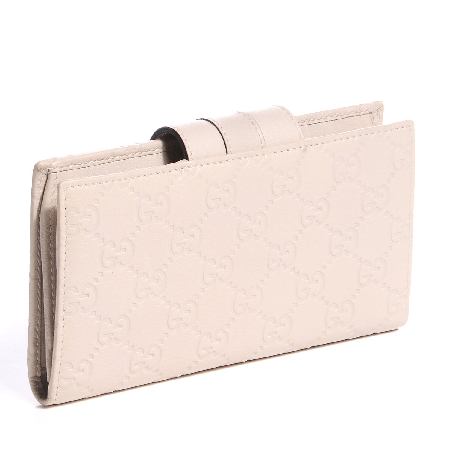Gucci Guccissima Ladies Web Long Wallet Off White 3 of 8