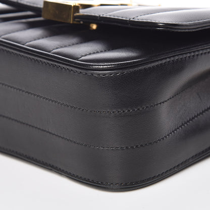 Saint Laurent Lambskin Matelasse Monogram Small Vicky Chain Bag Black 6 of 12