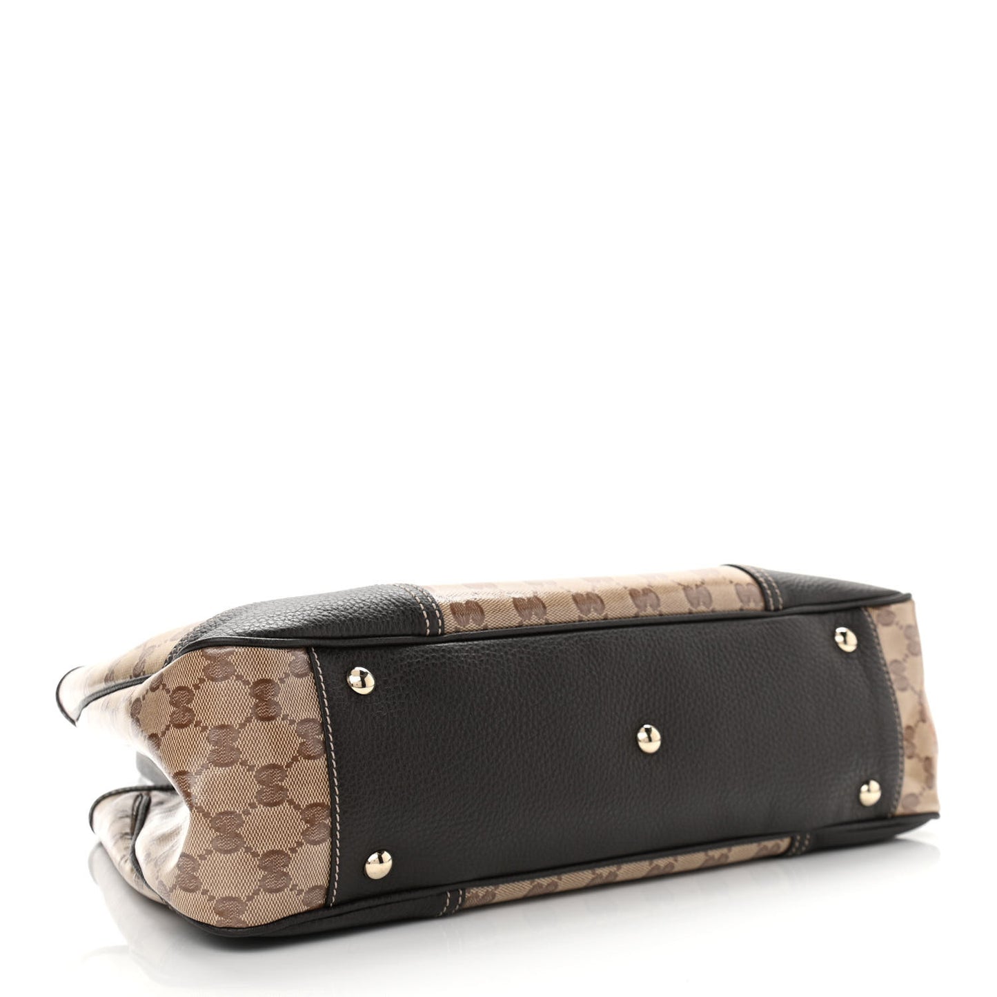 Crystal Monogram Medium Princy Tote Dark Brown