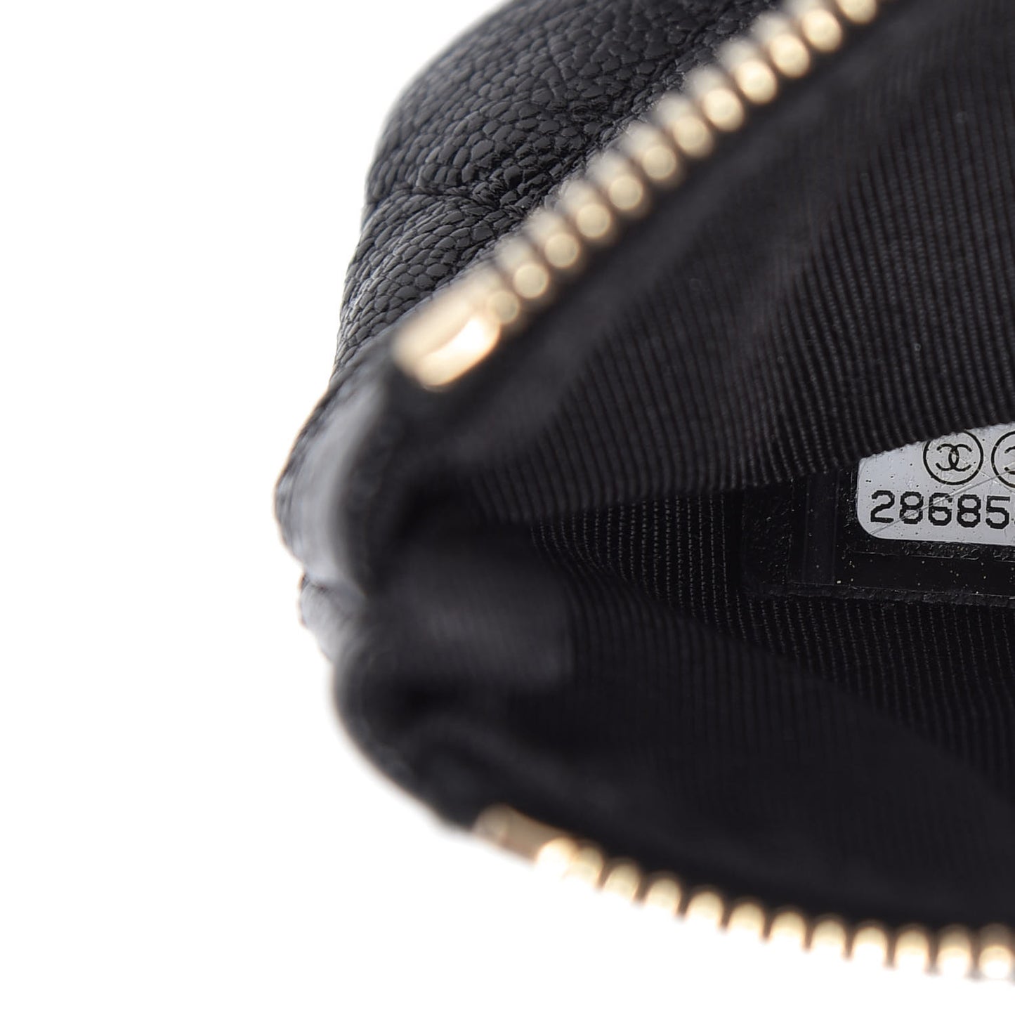 Caviar Quilted Zipped Boy Pouch Black