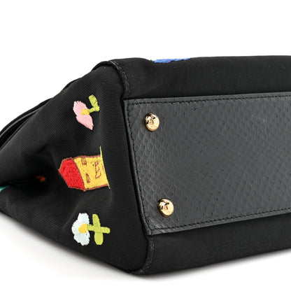 Dolce & Gabbana Neoprene Watersnake Embellished Medium Miss Sicily Satchel Black Multicolor 9 of 13