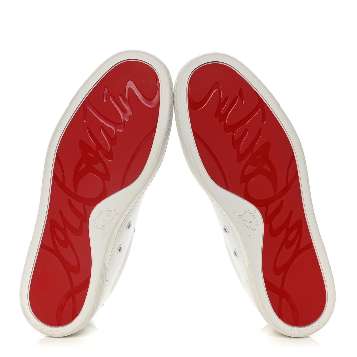 Christian Louboutin Calfskin Vieira Flat Sneakers 37.5 White 5 of 9