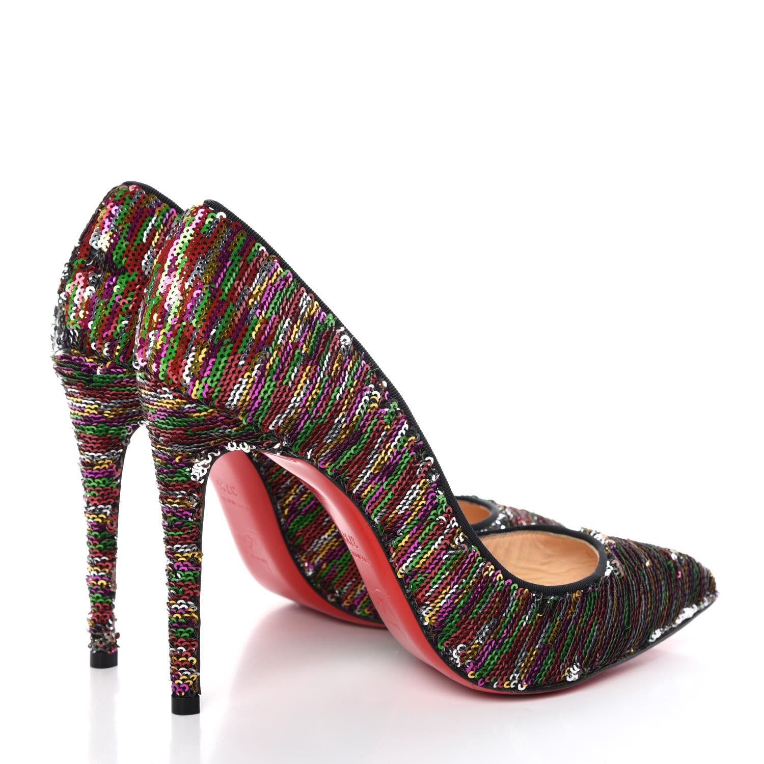 Christian Louboutin Paillettes Caresse Pigalle Follies 100 Pumps 37.5 Multicolor 8 of 16