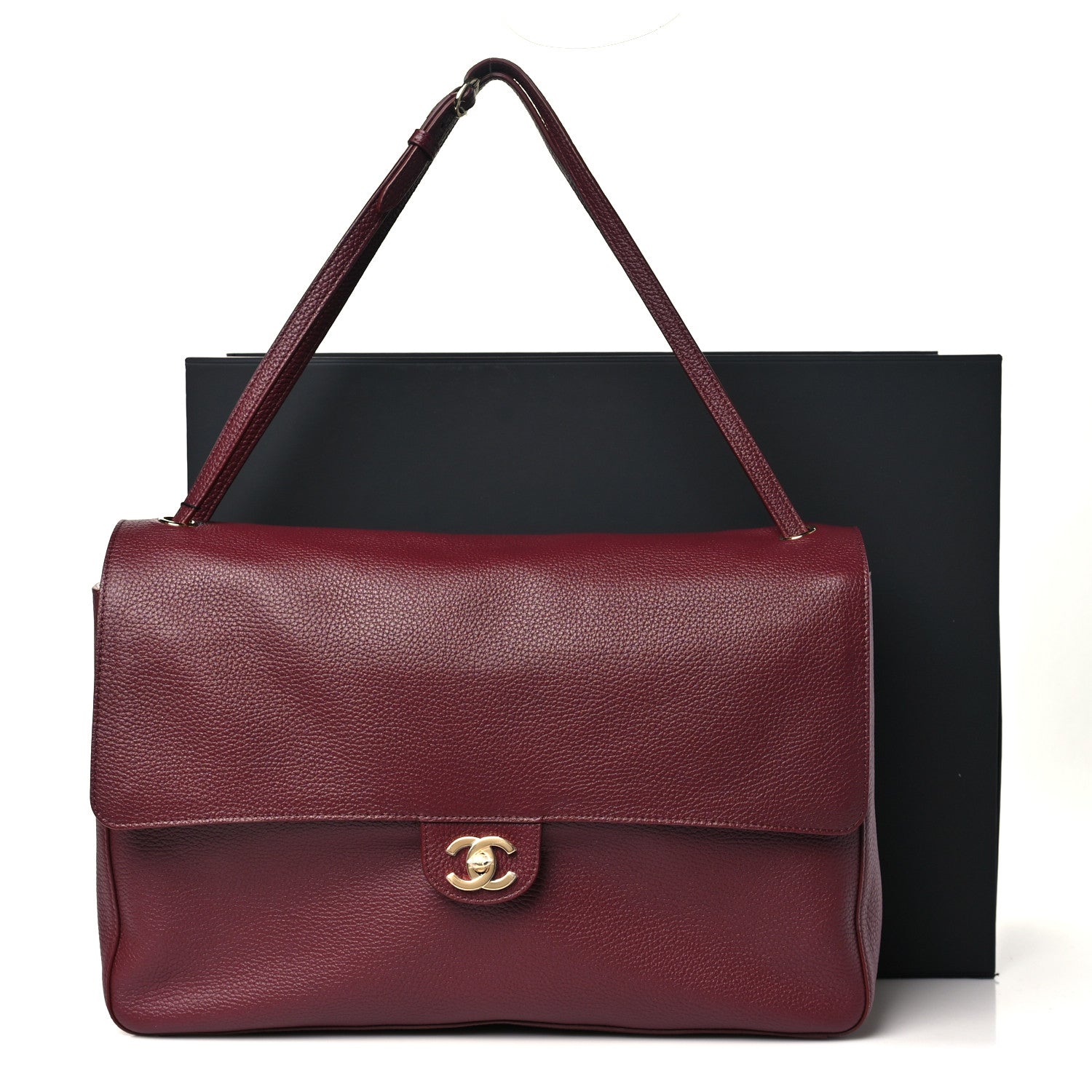 Chanel Grained Calfskin Souplissimo Maxi Flap Burgundy 10 of 10