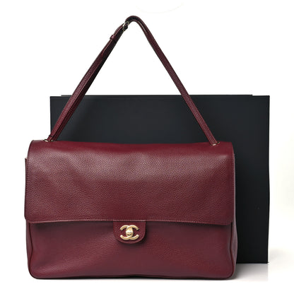 Chanel Grained Calfskin Souplissimo Maxi Flap Burgundy 10 of 10