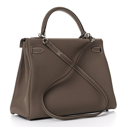 Hermes Togo Kelly Retourne 32 Etoupe 3 of 17