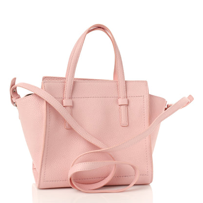 Salvatore Ferragamo Hammered Calfskin Double Handle Small Amy Tote Cinder Rose 3 of 8
