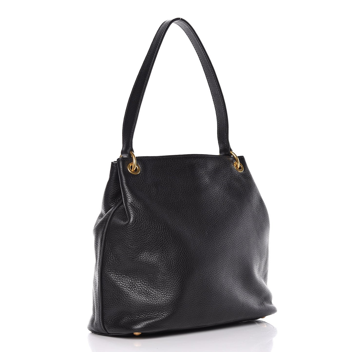 Vitello Daino Shoulder Bag Black