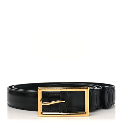 Celine Box Calfskin BC 27 25mm Belt Belt 90 36 Black 1 of 8