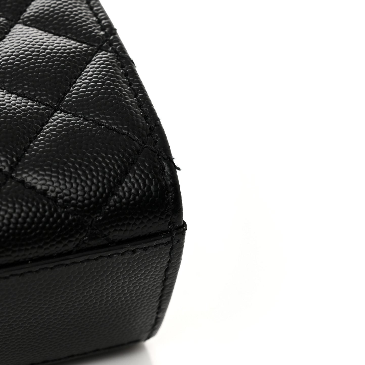 Grain De Poudre Textured Mixed Matelasse Triquilt Medium Monogram Satchel Black