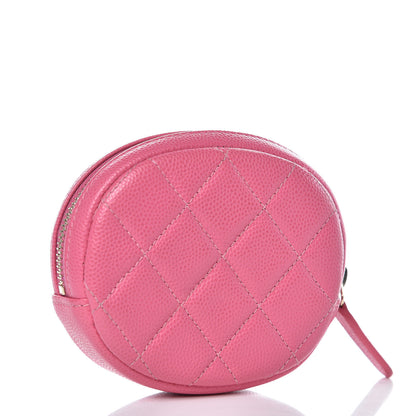 Chanel Iridescent Caviar Quilted Zip Around Classic Coin Purse Pink 3 of 8