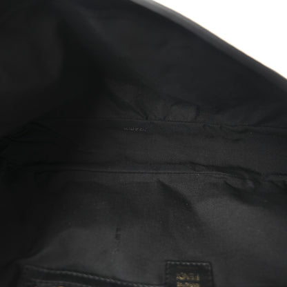 Fendi Nappa FF 1974 Embossed Large Baguette Black 4 of 10
