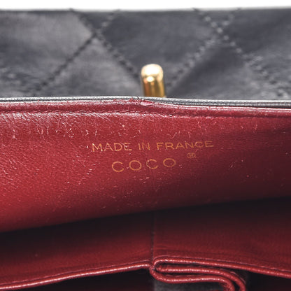 Chanel Lambskin Quilted Medium Double Flap Black 8 of 10