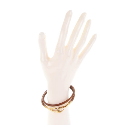 Hermes Natural Bridle Jumbo Double Tour Bracelet Bouton 2 of 4
