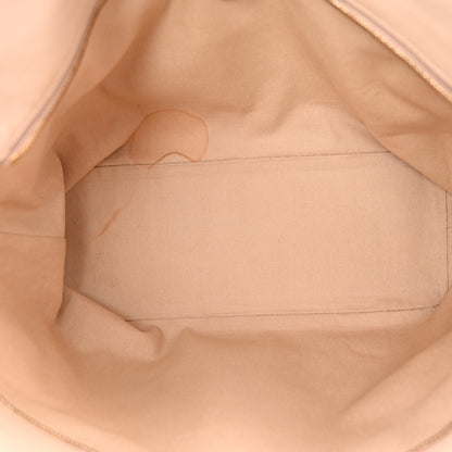 MCM Visetos Medium Studded Rabbit Top Zip Shopper Tote Beige 5 of 14