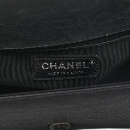 Chanel Goatskin Quilted Medium Boy Handle Flap Black 5 of 11