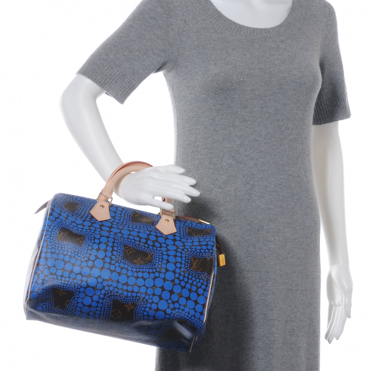 Monogram Kusama Town Speedy 30 Blue