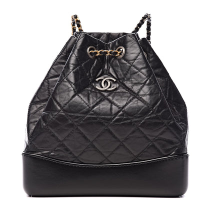 Chanel Aged Calfskin Quilted Small Gabrielle Backpack Black 1 of 11