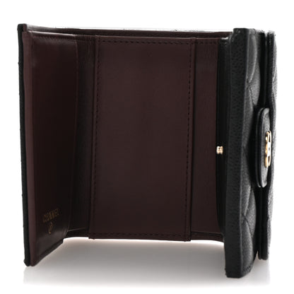 Chanel Caviar Quilted Tri-Fold Flap Wallet Black 5 of 9