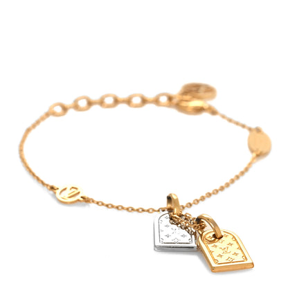 Louis Vuitton Brass Nanogram Bracelet Silver Gold 1 of 5