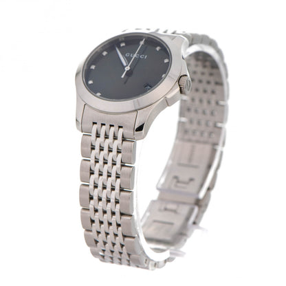 Gucci Stainless Steel Diamond 27mm G-Timeless Quartz Watch Black 3 of 8