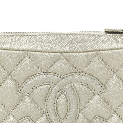 Chanel Metallic Caviar Quilted Timeless CC Shoulder Bag Light Gold 7 of 11