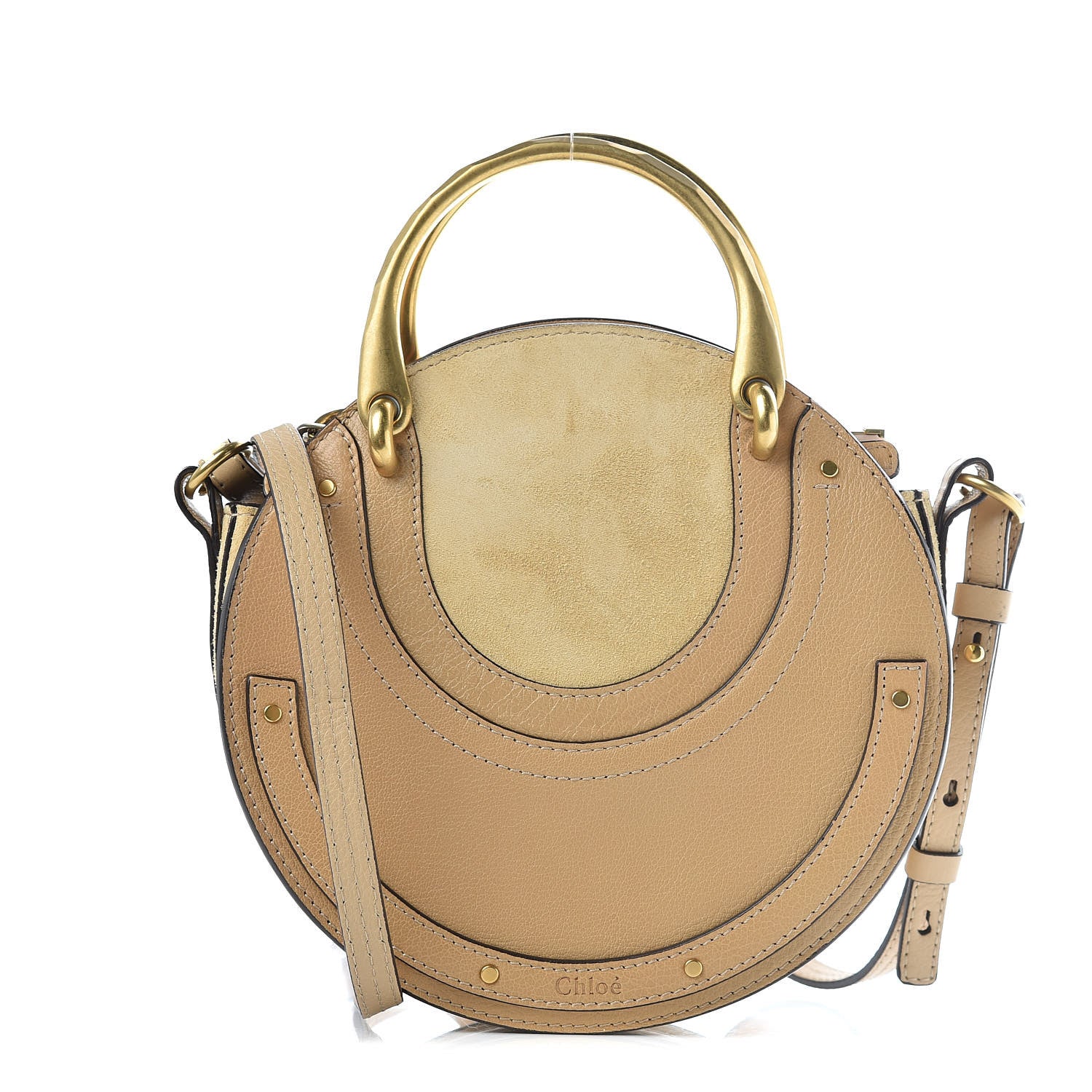 Chloe Calfskin Suede Small Pixie Bag Pearl Beige 1 of 9