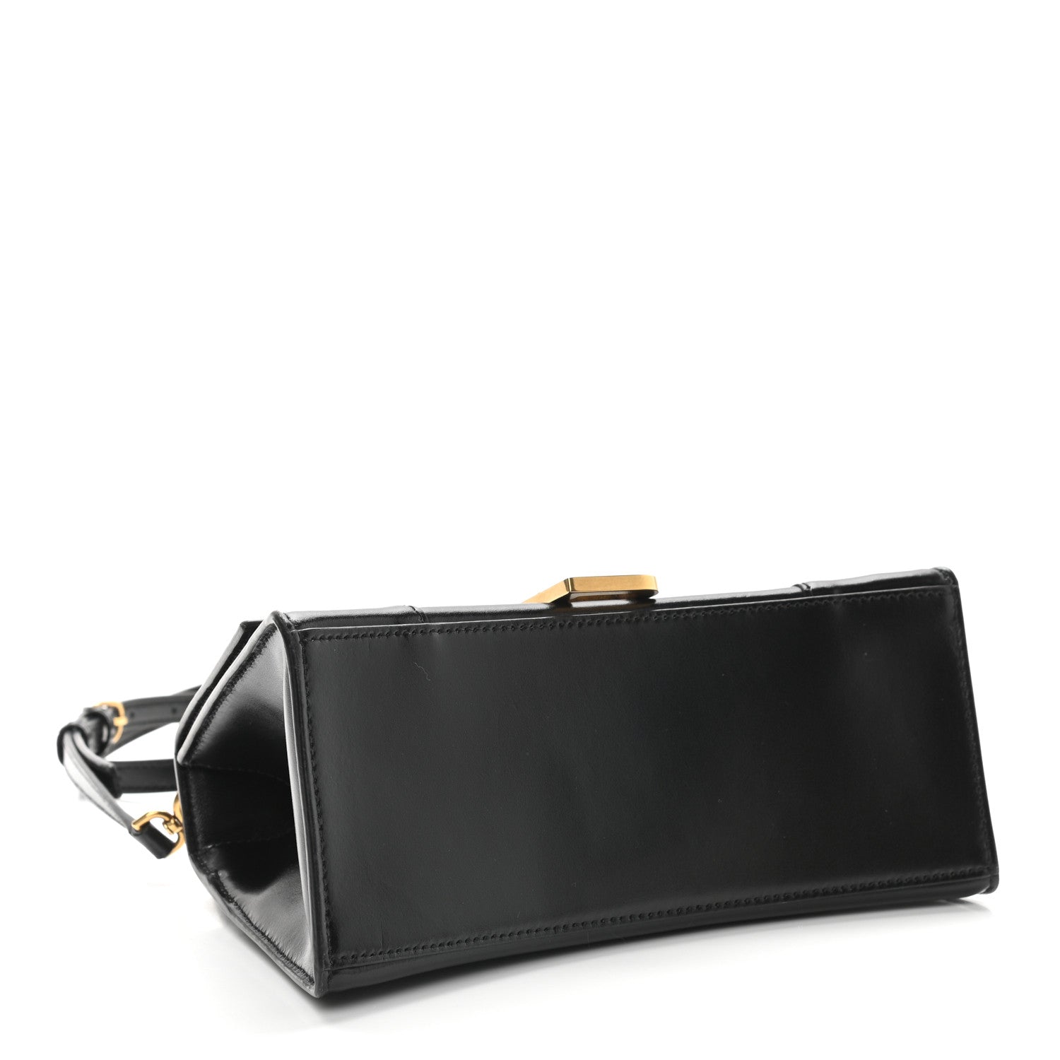 Balenciaga Shiny Box Calfskin Small Hourglass Top Handle Bag Black 4 of 8