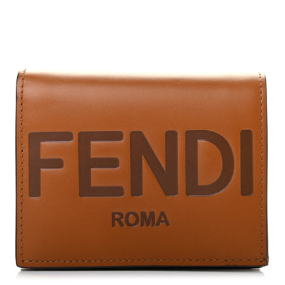 Fendi Vitello King Tamponato Logo Embossed Wallet Cuoio 1 of 6