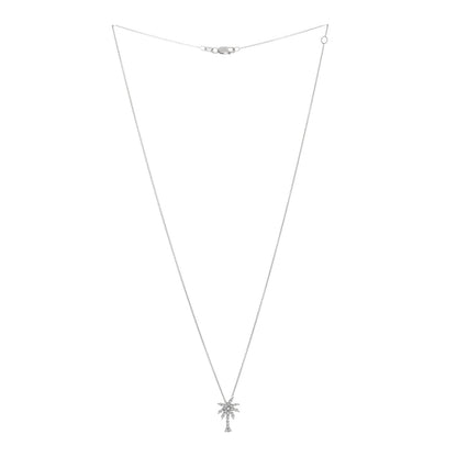 Roberto Coin 18K White Gold Diamond Tiny Treasures Palm Tree Pendant Necklace 2 of 5