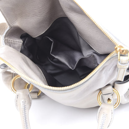 Miu Miu Vitello Lux Mini Bow Bag Grey 4 of 12
