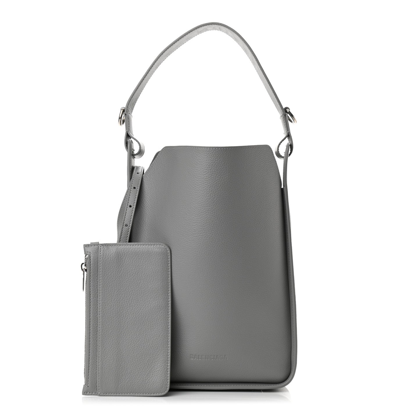 Calfskin Logo Embossed Small Tool 2.0 North-South Tote Balenciaga Grey